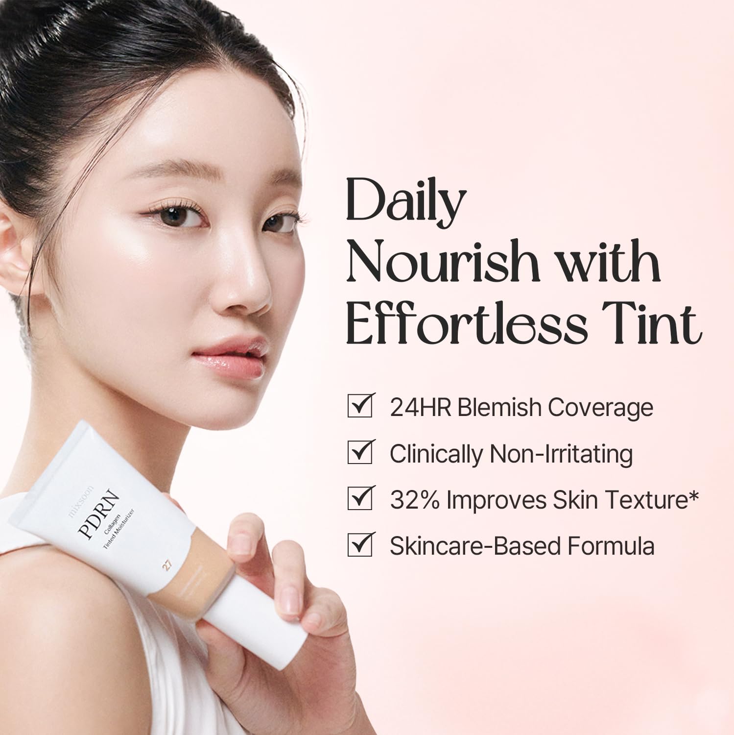 mixsoon PDRN Collagen Tinted Moisturizer - Skincare Infused Base with Rice PDRN & - mixsoon Official Product View 5