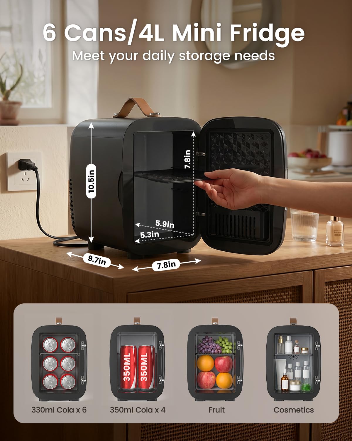Cosmetic Fridge Portable Mini Fridge for Skincare Food - FANSEXPERT Official Imagery - 3