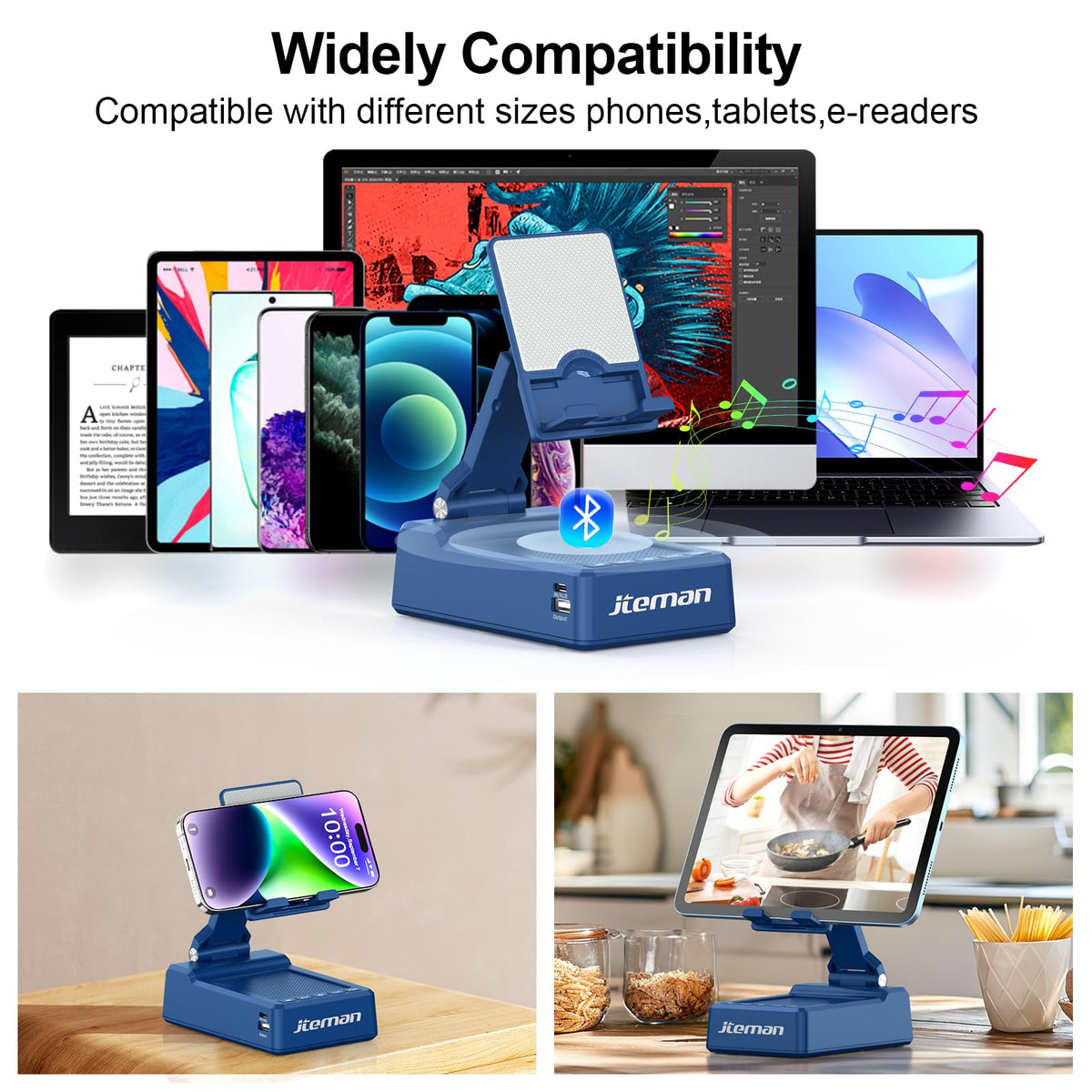 JTEMAN Gifts for Men Women Cell Phone Stand with Bluetooth - JTEMAN Official Imagery - 8