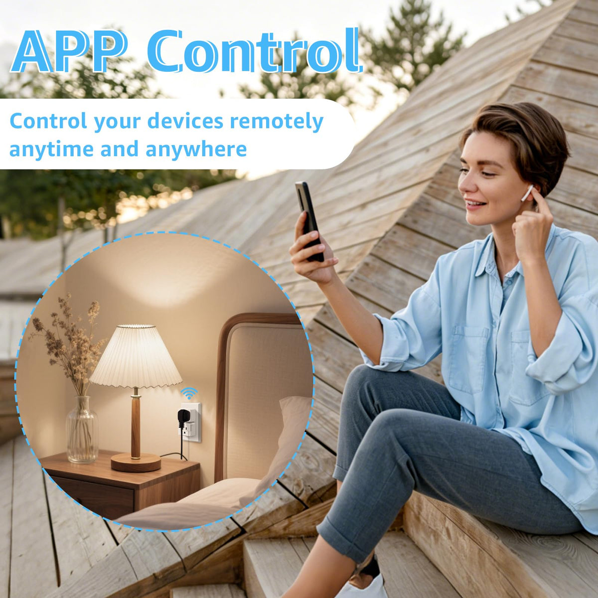Greencycle WiFi Plug with 2 Wall Switches App Voice Wireless - greencycle Official Imagery - 5