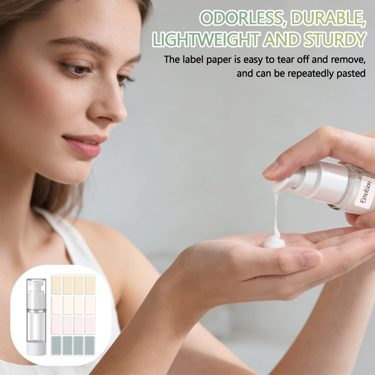 60 Pcs Clear Airless Pump Bottles 1oz 30ml Refillable - MOSIOBERDAVIAN Official Imagery - 7