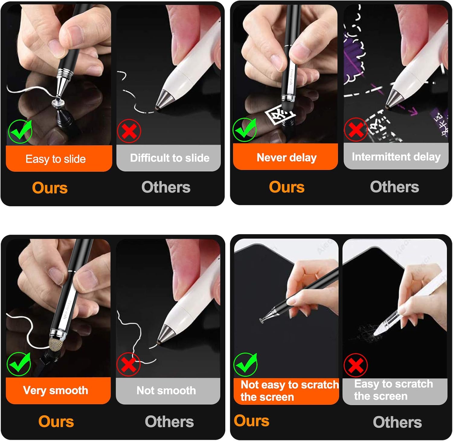 Penyeah 4-in-1 disc stylus pen for touch screens, high precision digital stylus for tablets and smartphones.