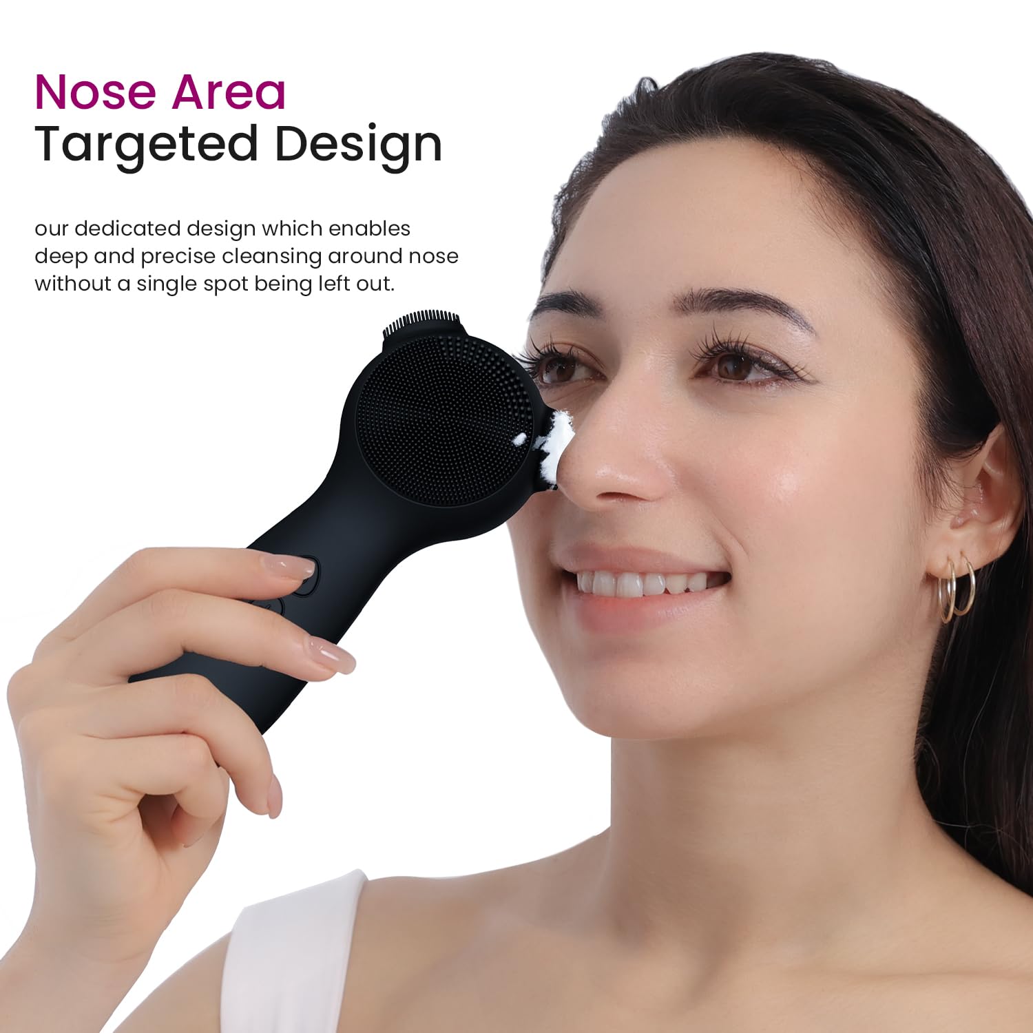 Silicone Face Scrubber Exfoliator Electric for Men Women - Kpyphm Official Imagery - 5