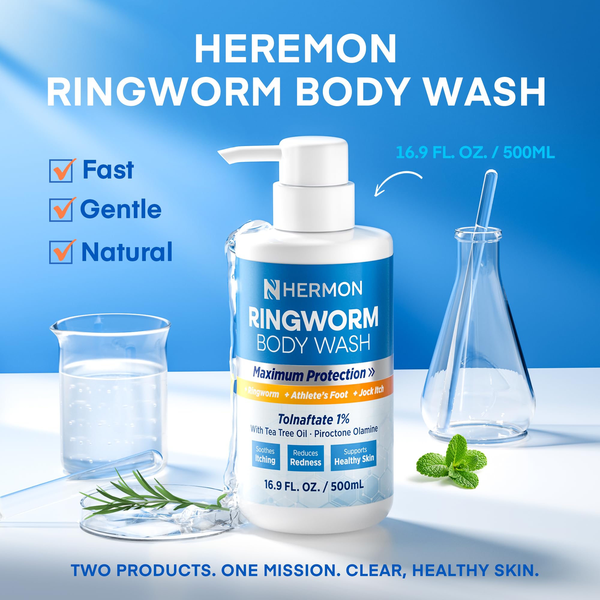Hermon Antifungal Body Wash 1% Tolnaftate & Tea Tree Oil 500ml