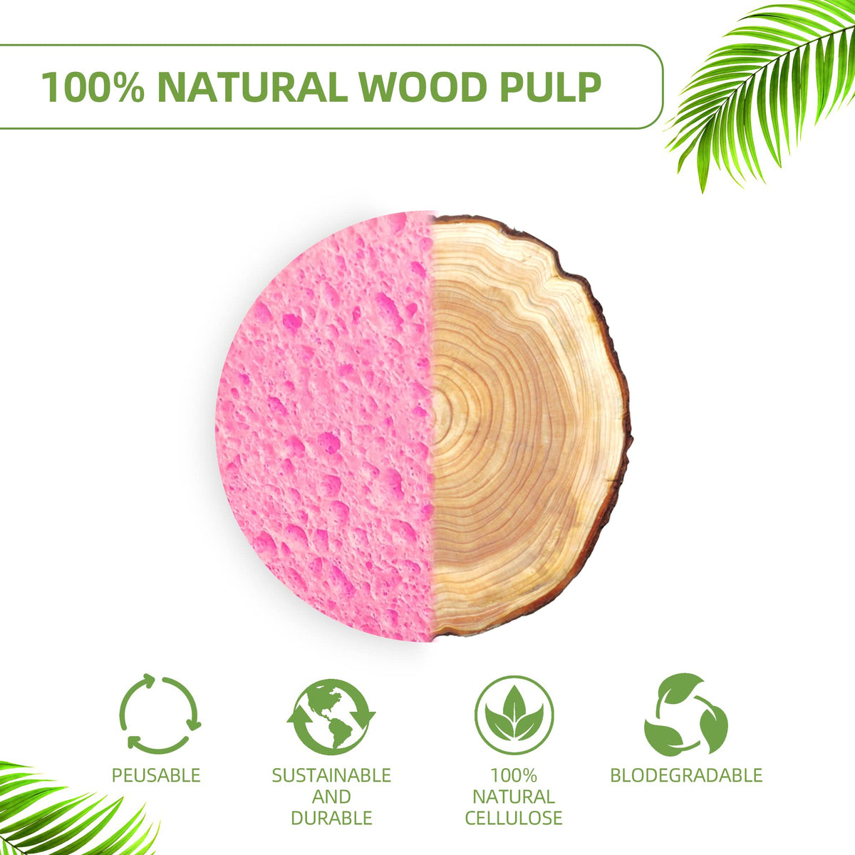 50 Count Compressed Facial sponges for Daily Facial Cleaning - kickleen Official Imagery - 8