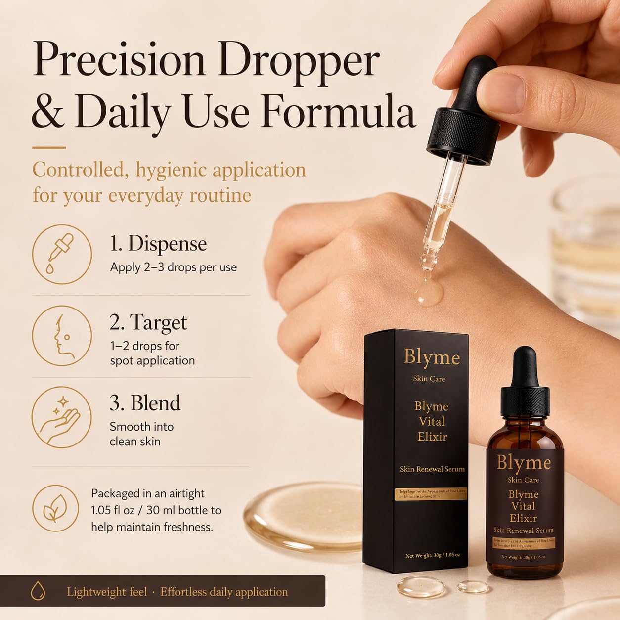 DFTLUUE Blyme Prime Elixir, with Peptide, Hyaluronic Acid and Retinol, Help - DFTLUUE Official Product View 7