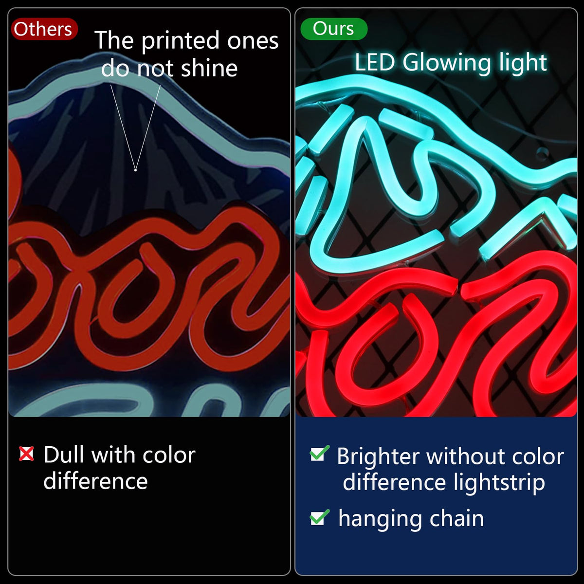 Crs LIGHT Neon Signs for Wall Decor Neon Lights for Bedroom - JFLLamp Official Imagery - 3
