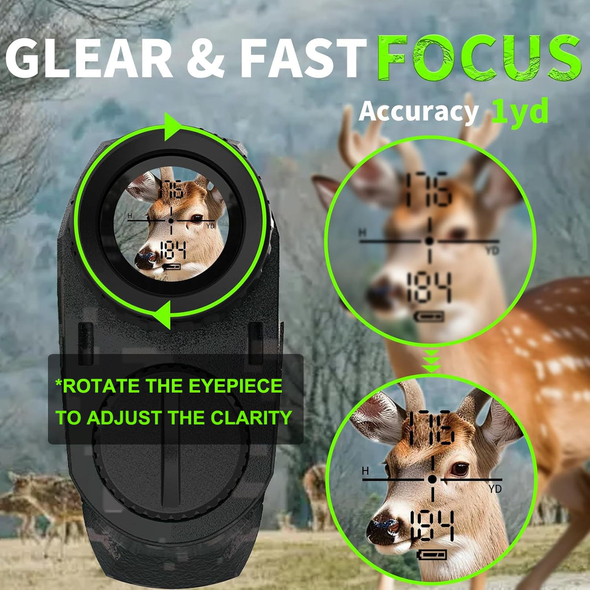 Hunting Laser Rangefinder 6X HD LCD Display Gifts for - SG SURGOAL Official Imagery - 4