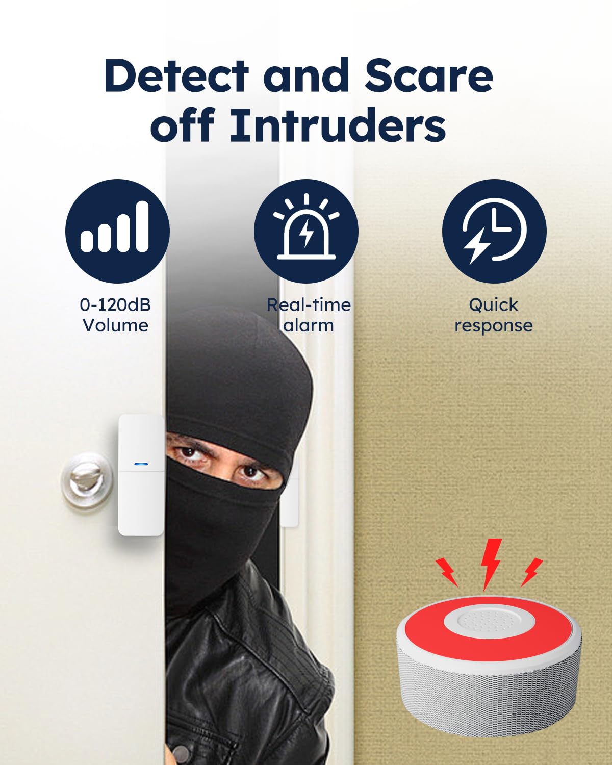 WiFi Door Alarm System 8 Piece DIY Wireless Alarm Kit with - tolviviov Official Imagery - 4