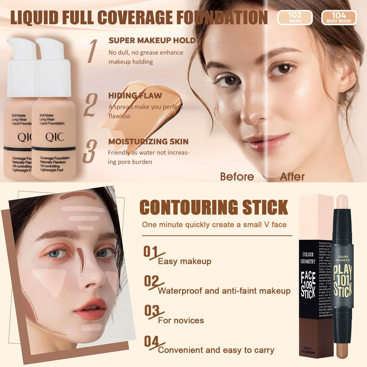 All in One Makeup Kit for Women Full Kit Travel Make Up Gift - NUIBO Official Imagery - 4