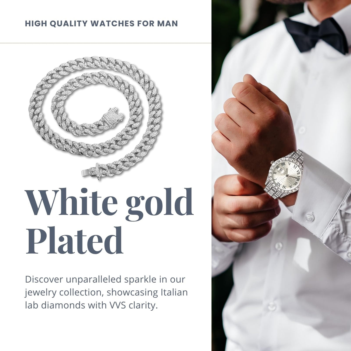 Gold Diamond Watch for Men - genkigold Official Imagery - 5