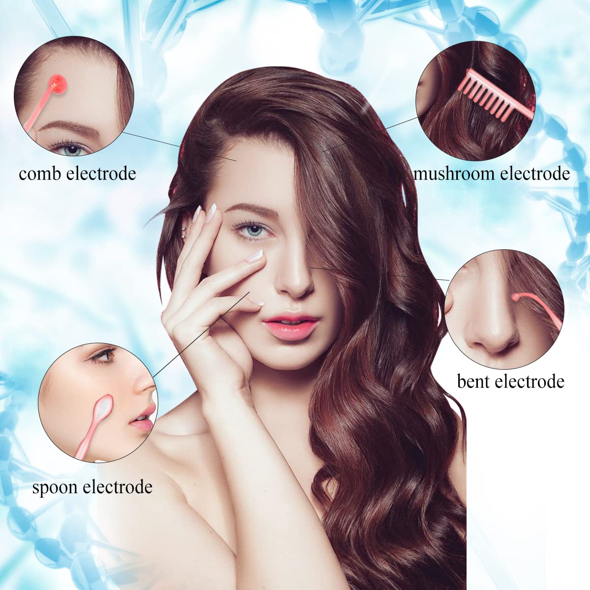 Face Skin Care Wand FAZJEUNE High F requency Facial Device - FAZJEUNE Official Imagery - 3