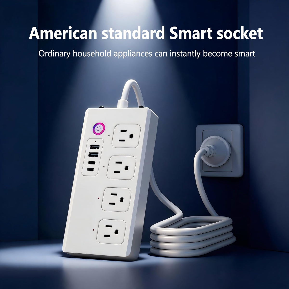 WiFi Smart Power Strip Surge Protector with PD 20W USB C - DIBOKAYSHI Official Imagery - 3