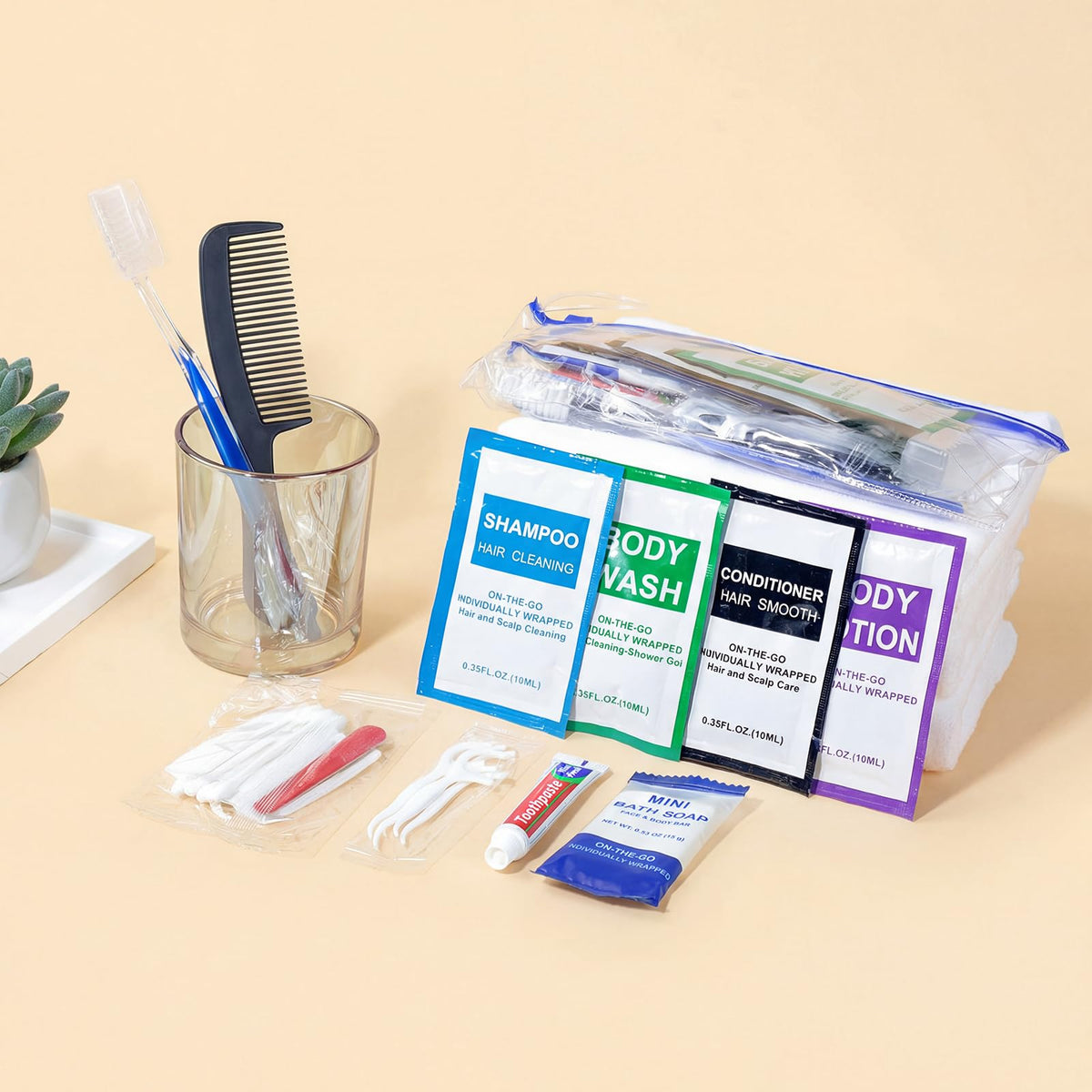 30 Set Personal Hygiene Kit Bulk Blue 12 IN 1 Individually - Xuezoioy Official Imagery - 8