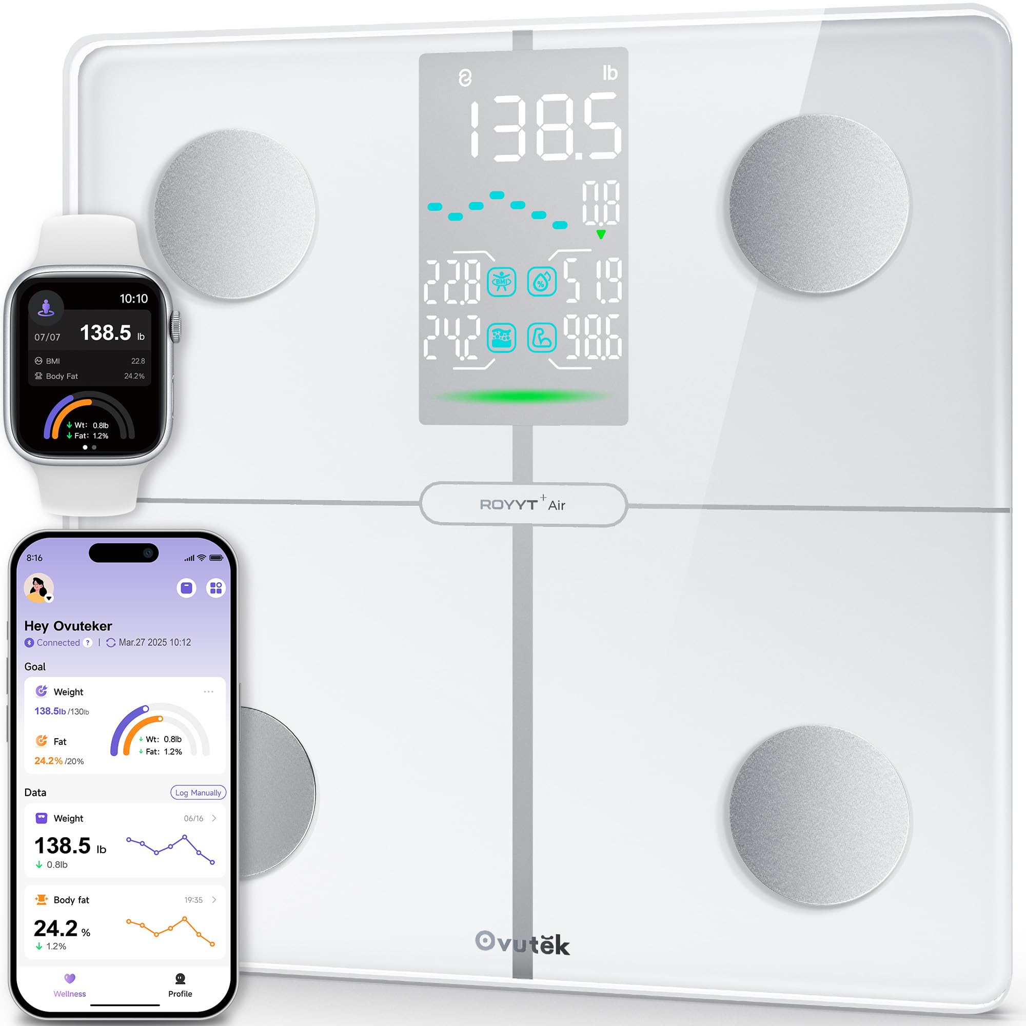 Ovutek Smart Digital Scale for Body Weight, Body Fat and BMI, FSA - Ovutek Official Product View 10