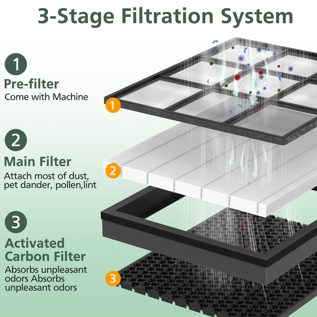 Vital 200S Replacement Filter for LEVOIT Vital 200S P Air - isinlive Official Imagery - 6