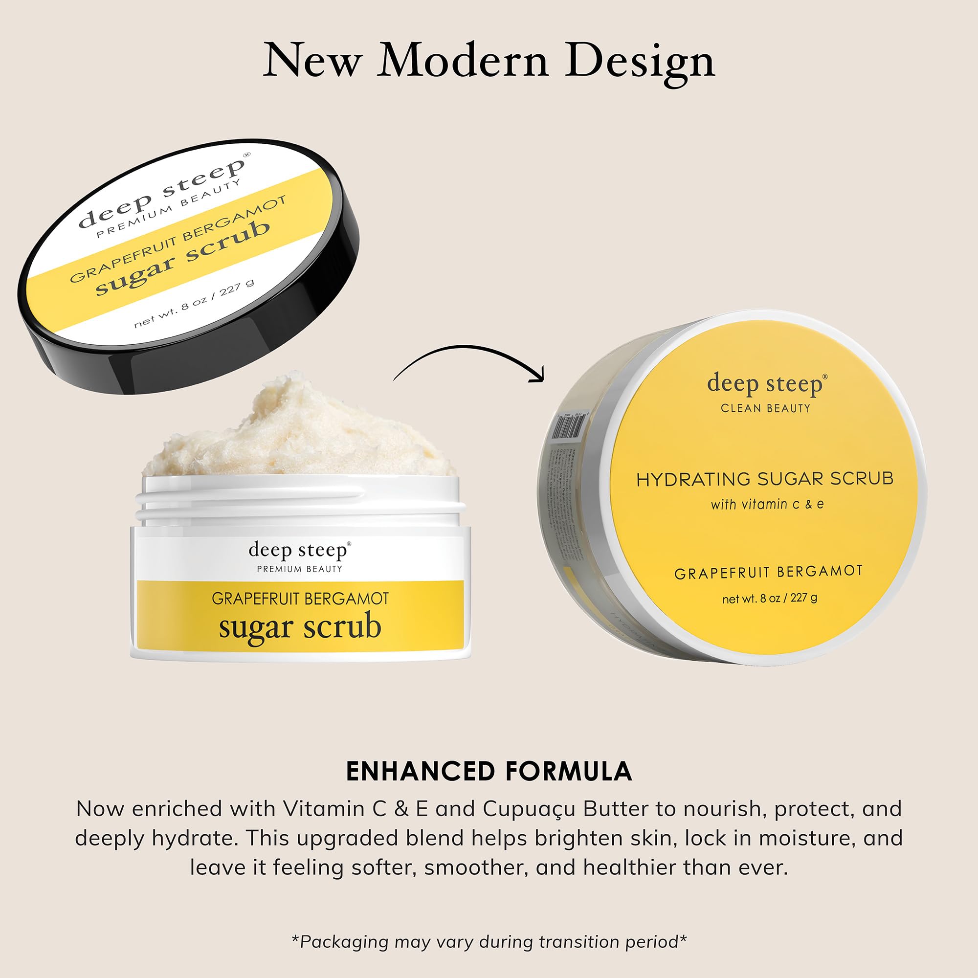 Deep Steep Sugar Scrub, Grapefruit Bergamot, 8 Ounce - Deep Steep Official Product View 5
