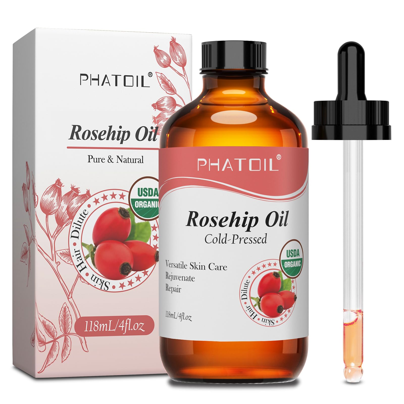 PHATOIL Organic Rosehip Oil for Face - & USDA Certified Organic Pure and Natu - PHATOIL Official Product View 10