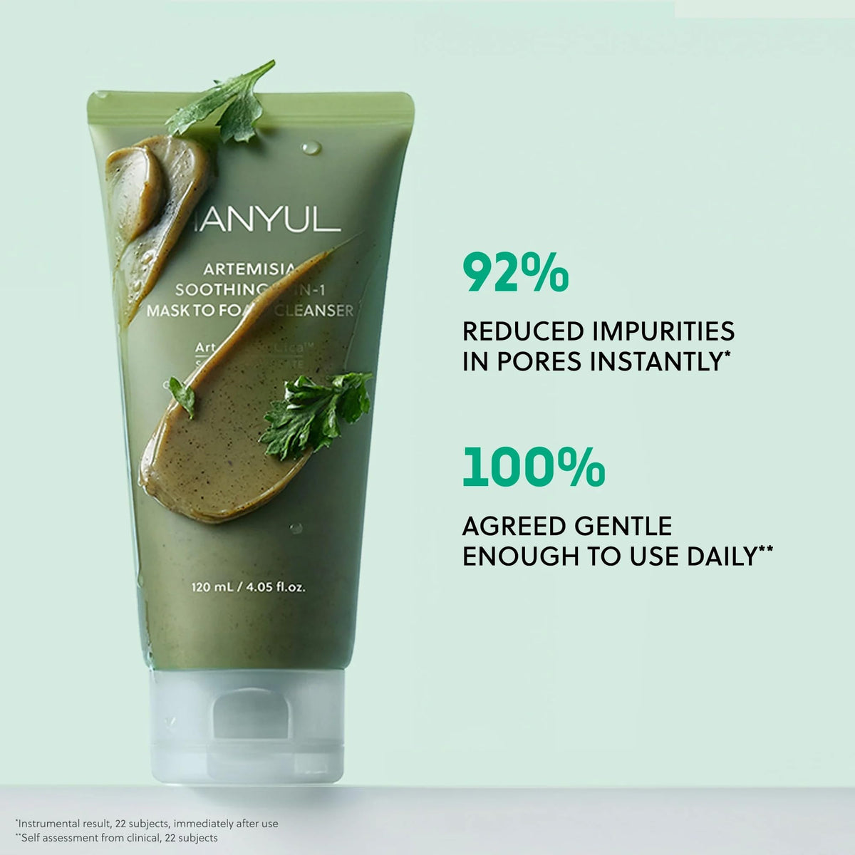 Hanyul Artemisia Soothing 2 in 1 Mask to Foam Cleanser - Hanyul Official Product Imagery - 5