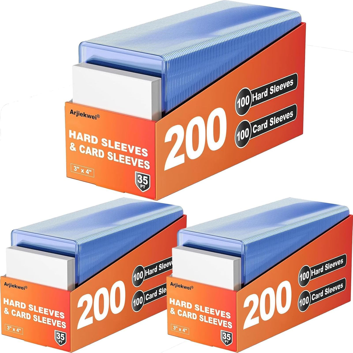 200 Card Sleeves Hard Plastic Arjiekwei 3 X 4 Trading Card - Arjiekwei Official Imagery - 8