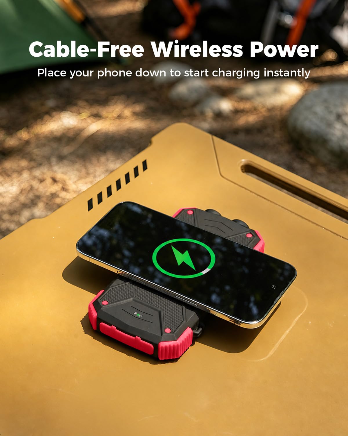 BLAVOR Solar Power Bank 10,000mAh Portable Wireless Charger for C by BLAVOR - Angle View 2