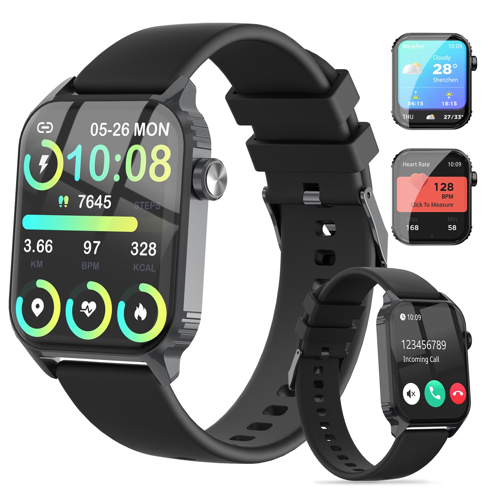 TRAUSI Smart Watch for Men, 120 Sports Modes Smartwatch with 1.83" HD, - View 1