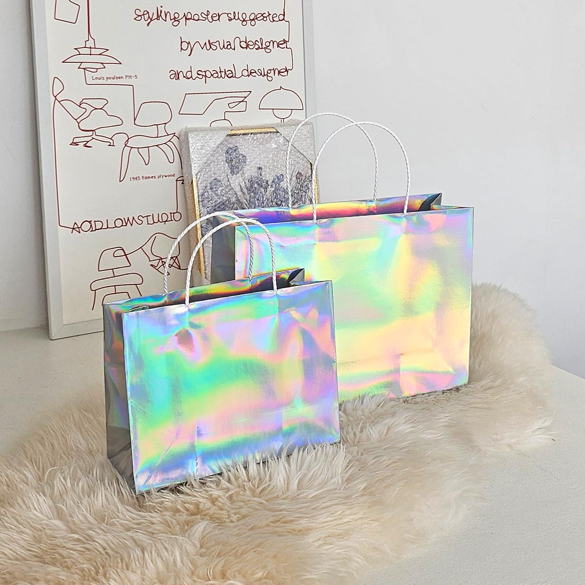 PAPERIST 5pcs 15 7x5 5x11 8 Large Holographic Silver Coating - PAPERIST Official Imagery - 6