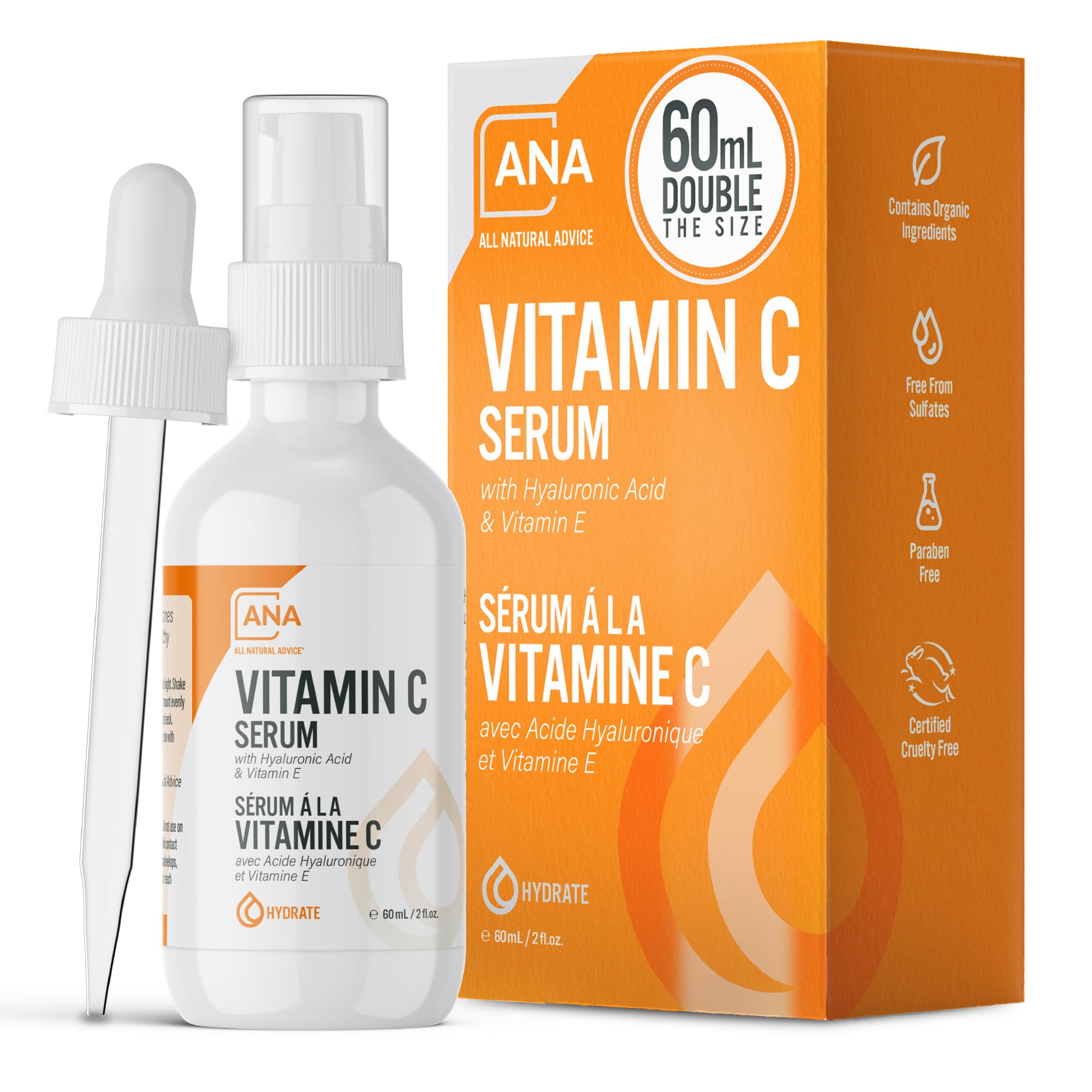 All Natural Advice Vitamin C Serum - 20% Vitamin C Face Serum Solution with - All Natural Advice Official Product View 2