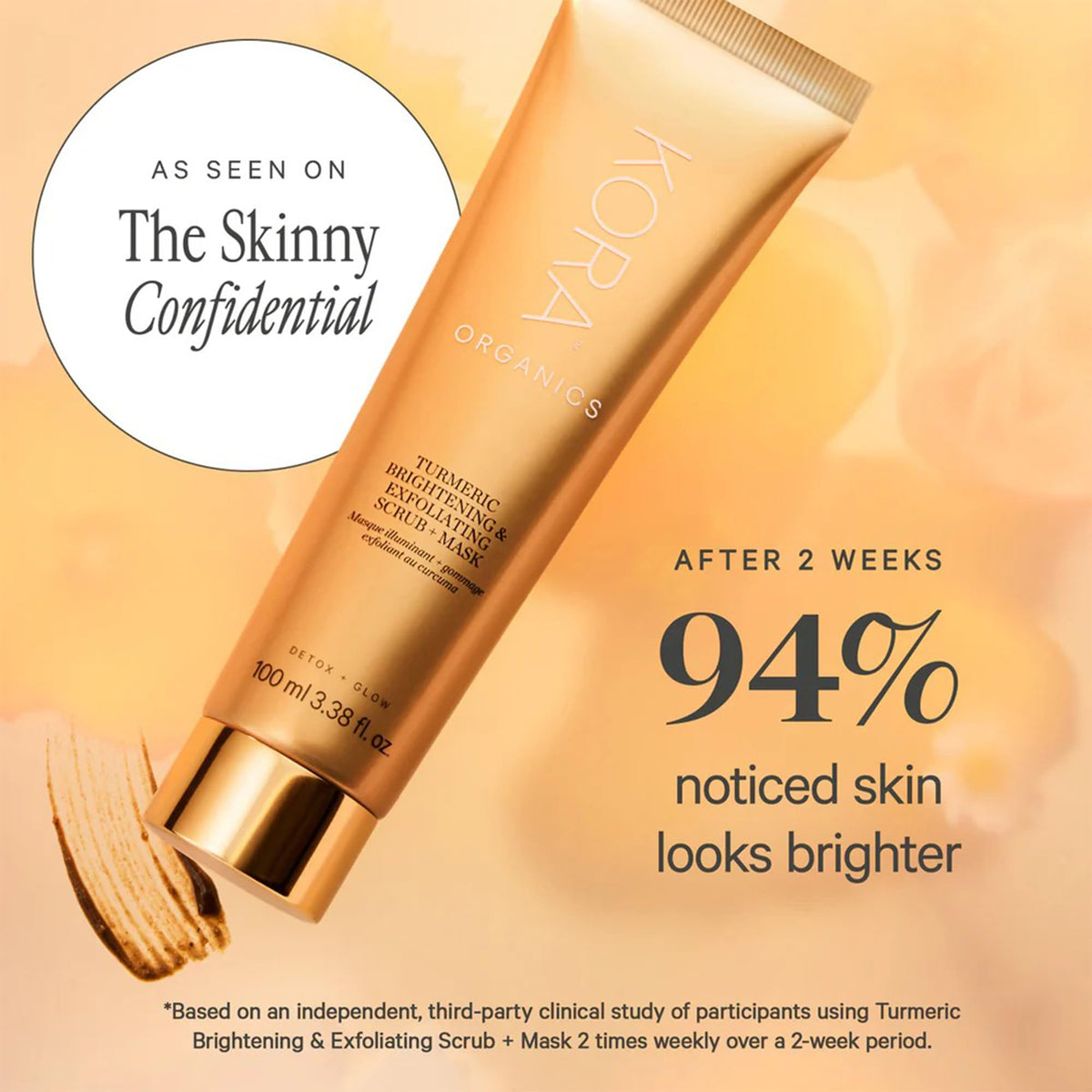 KORA Organics Turmeric Brightening Exfoliating Face Scrub - KORA Organics Official Imagery - 5