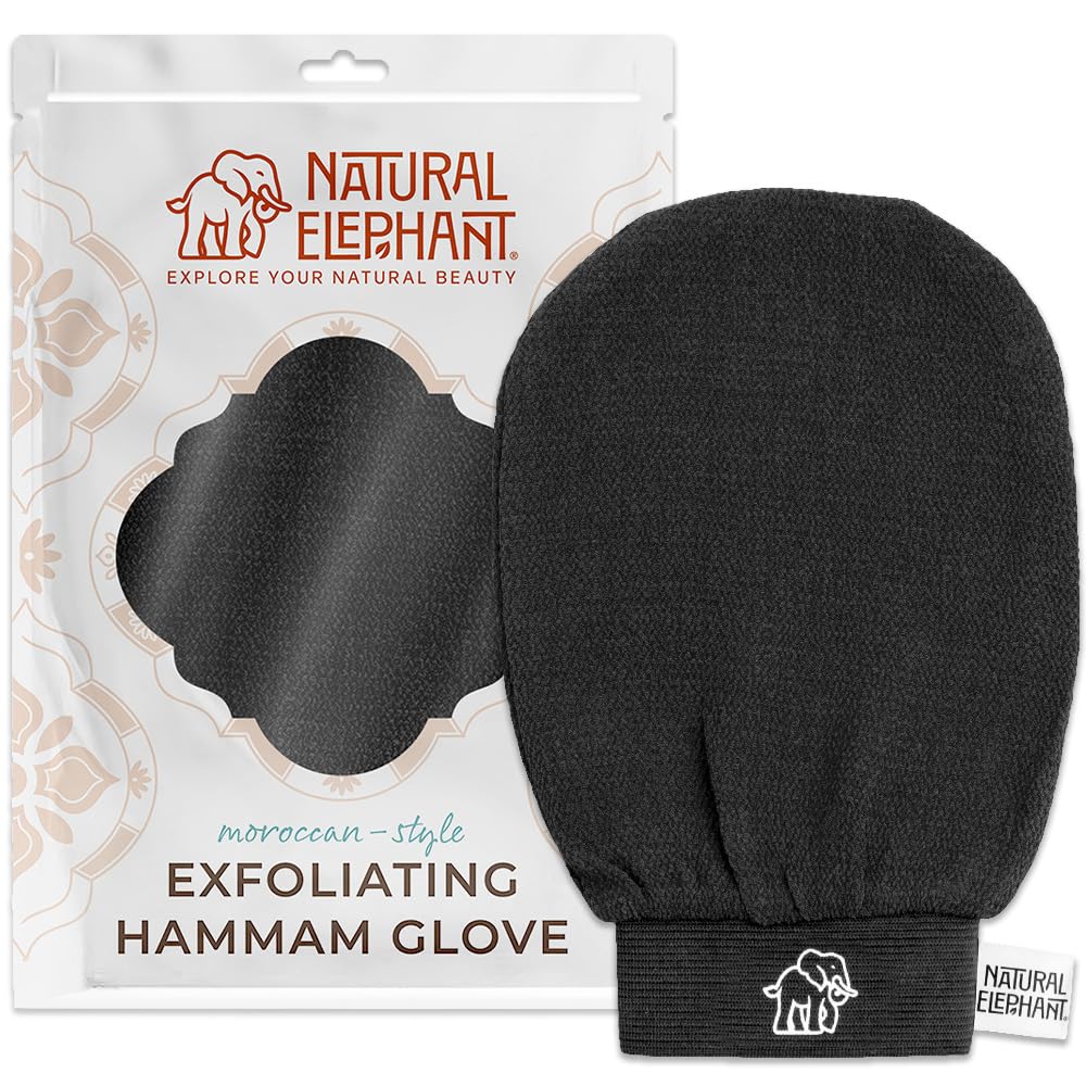 Natural Elephant Exfoliating Hammam Glove - Authentic Moroccan Kessa Body Scrub Mi - Natural Elephant Official Product View 1