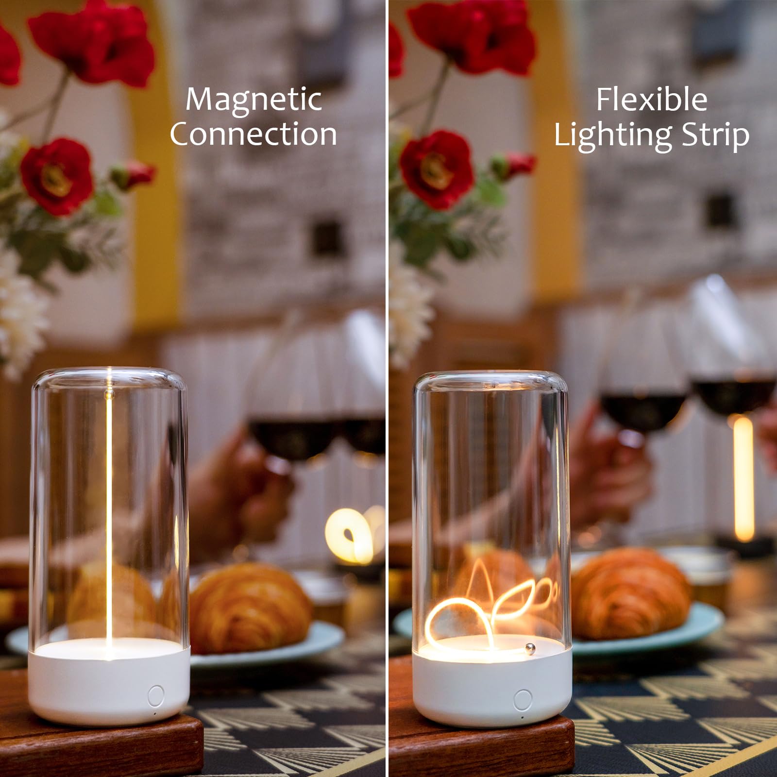 AUGE LIGHT Mini Minimalist Table Lamp, Cordless Lamp, Rechargeable Lam - View 4