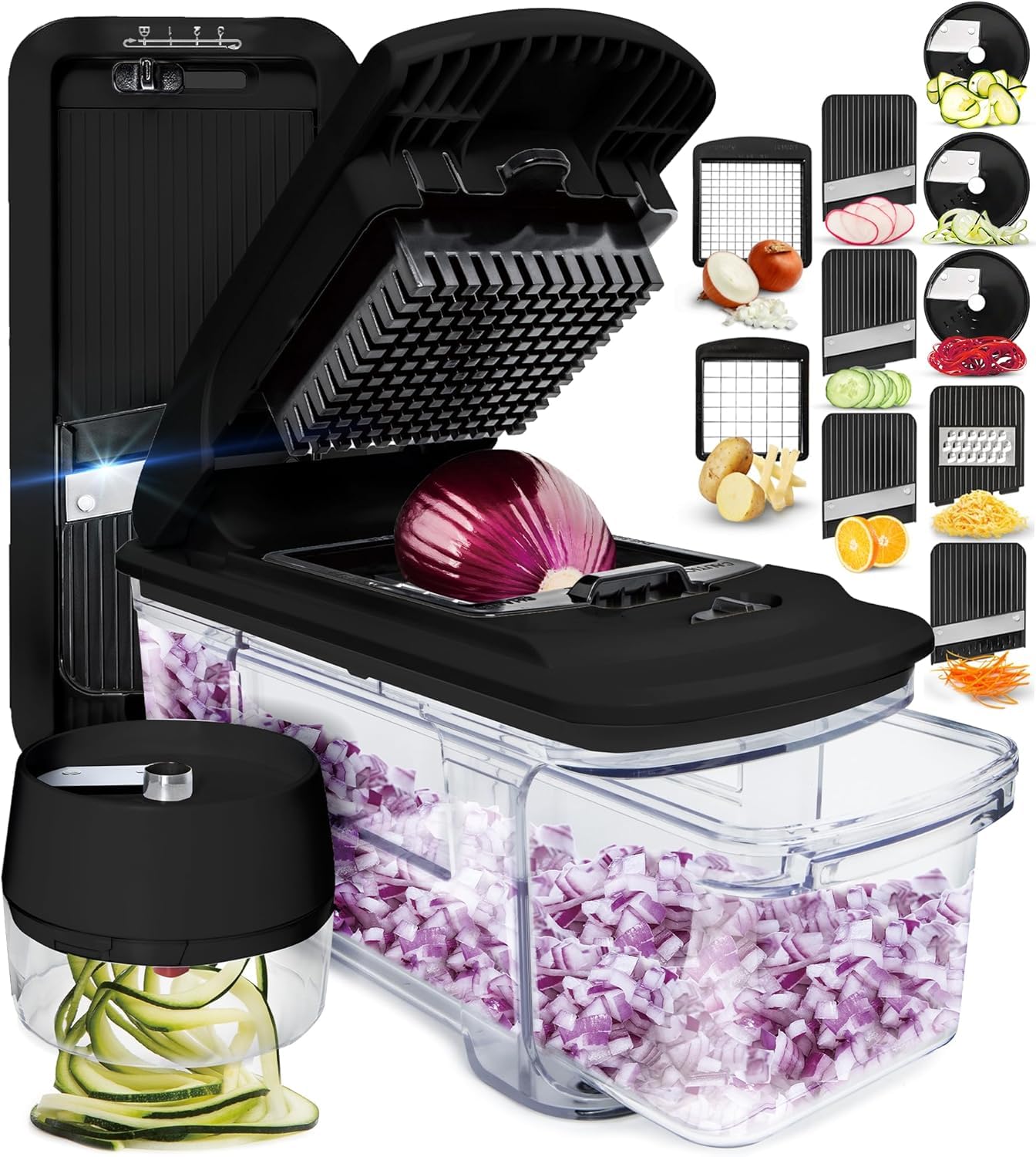 Fullstar Pro XL Vegetable Chopper & Mandoline Slicer w Pull-Out C by fullstar - Angle View 10