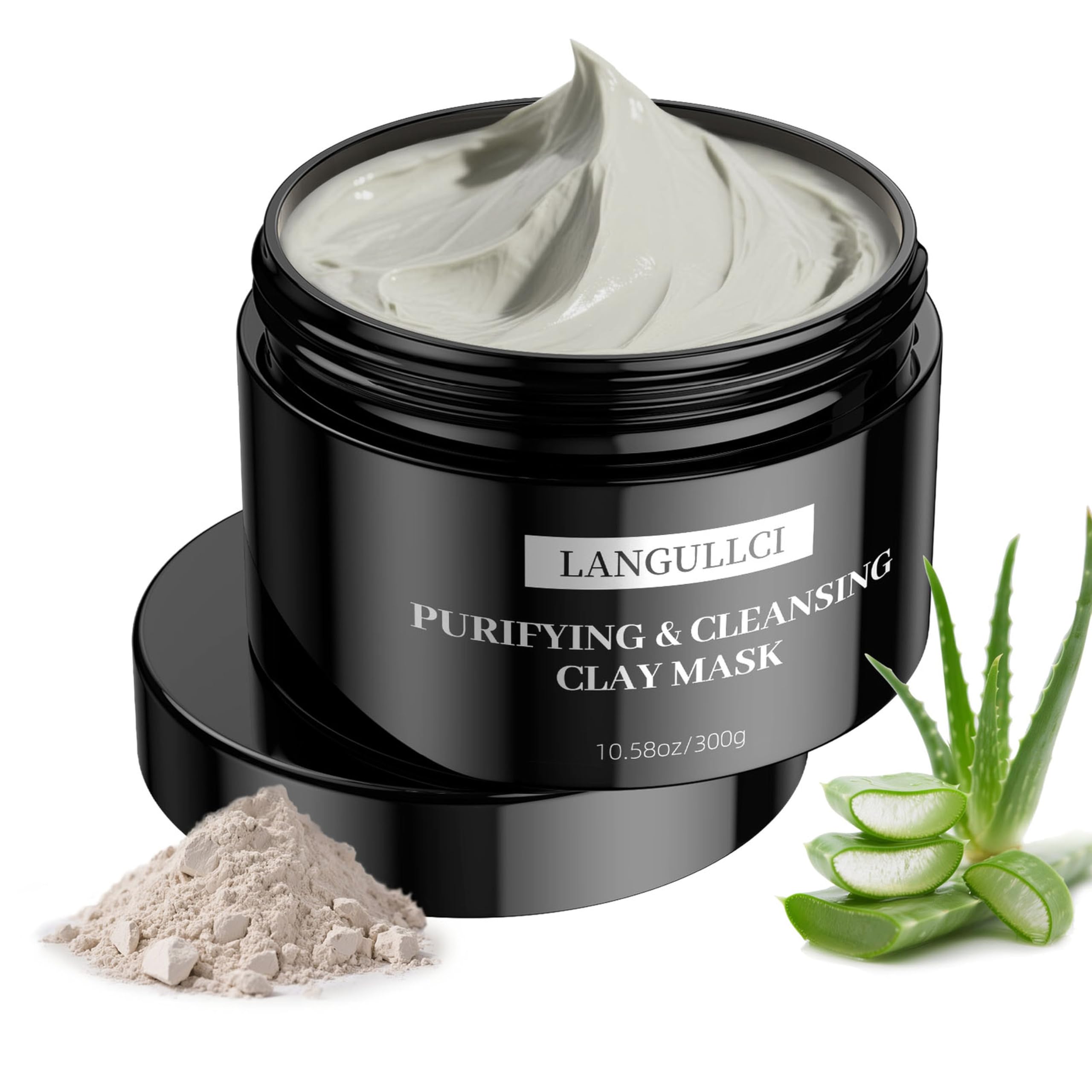 Kaolin Clay Mask for Face, Blackhead Remover & Oil Control, 10.5 - Product Imagery