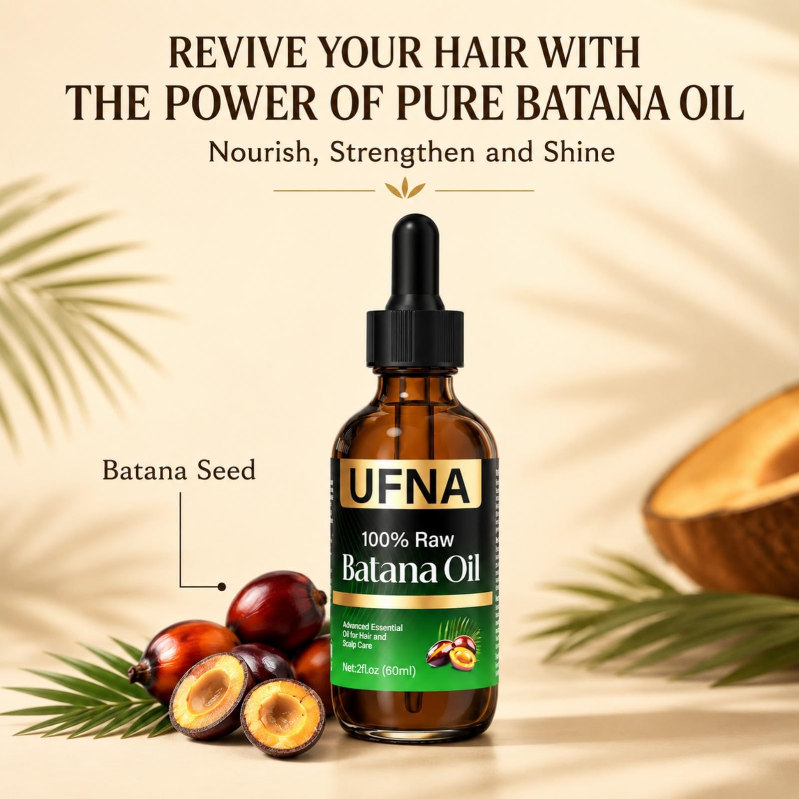 UFNA Batana Oil Hair Growth Serum - Traditional Honduran Formula for Thinn - UFNA Official Product View 8