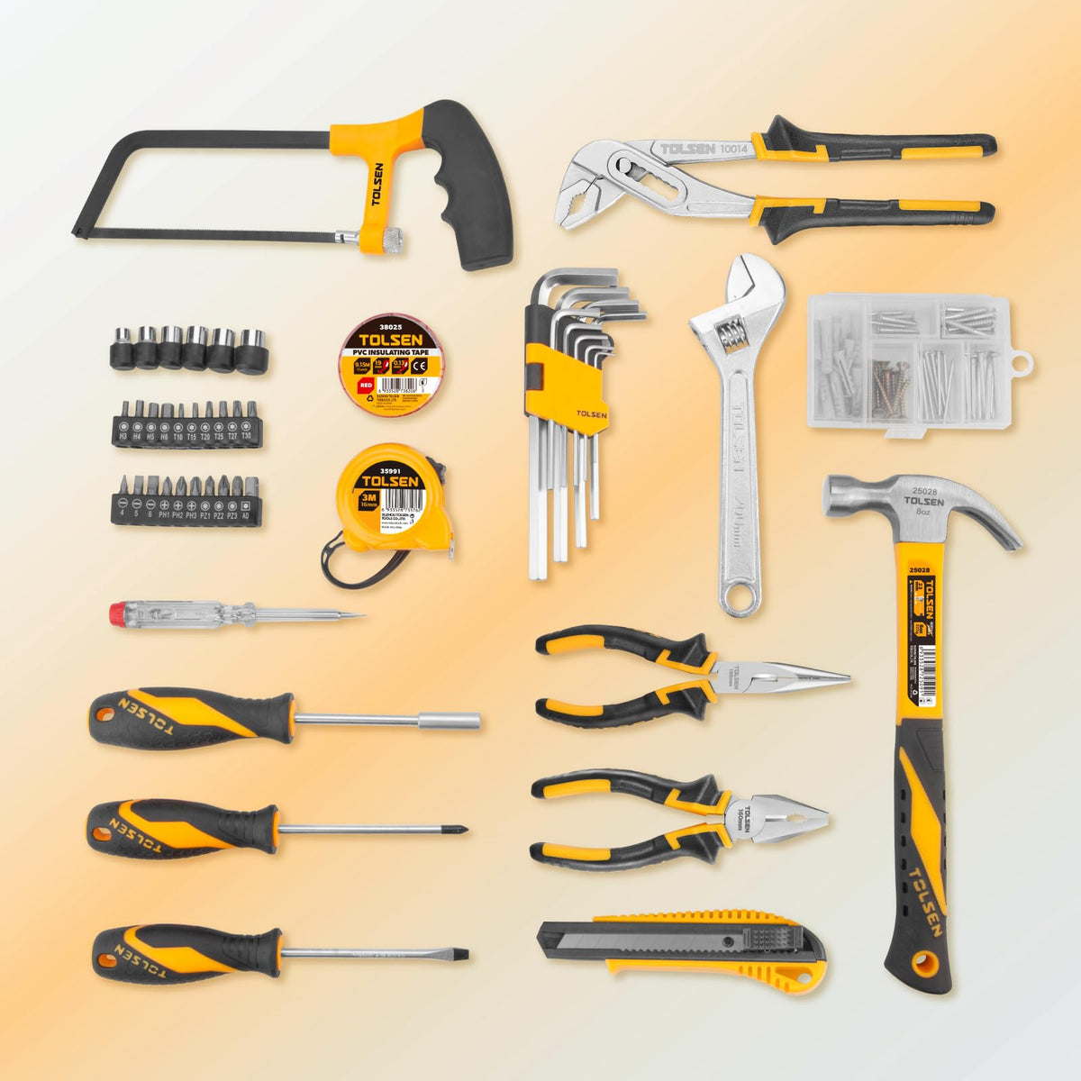 TOLSEN Home Repair Tool Set General Household Hand Tool Kit - Tolsen Official Imagery - 8