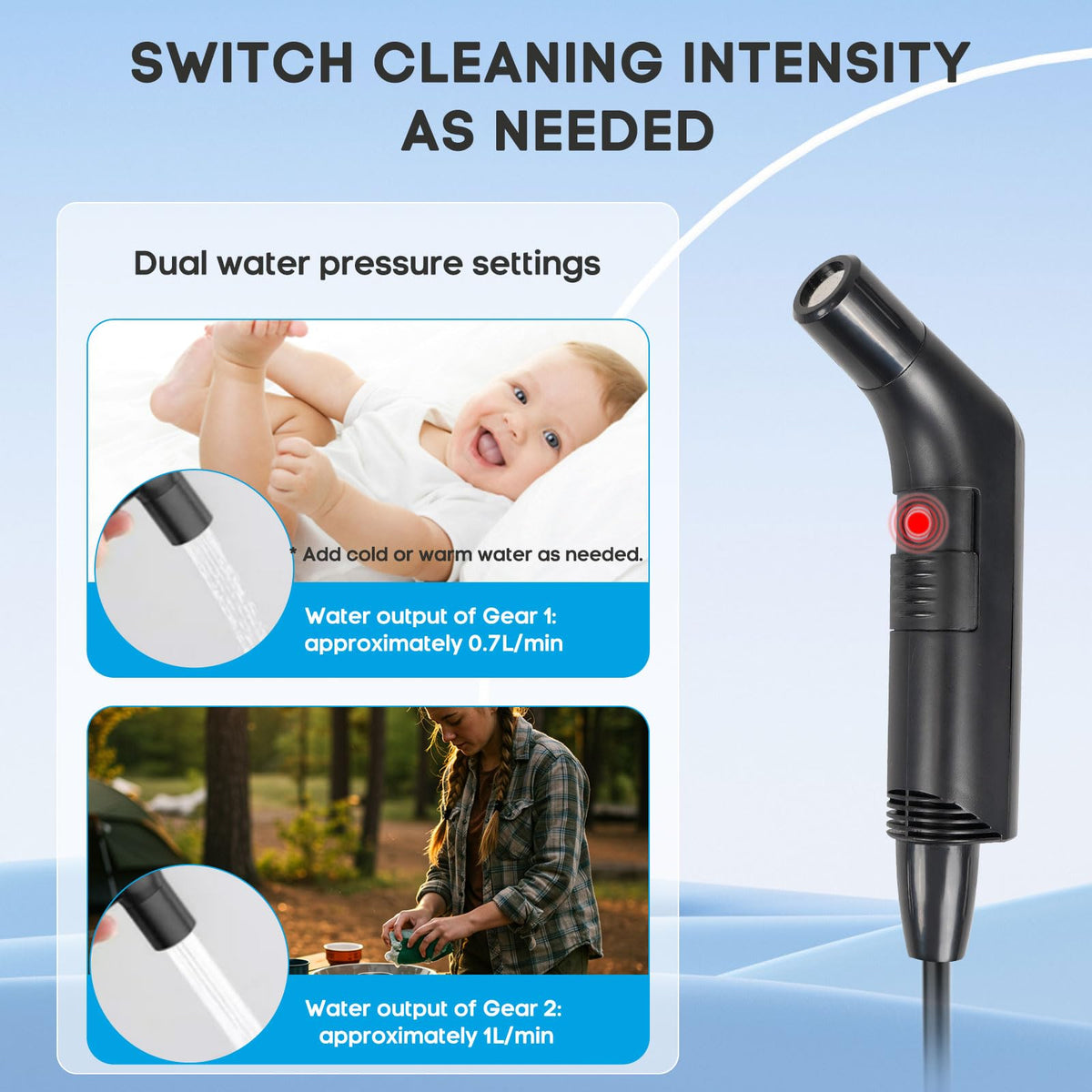 Portable Travel Electric Bidet Sprayer Jamini Rechargeable - jamini Official Imagery - 5