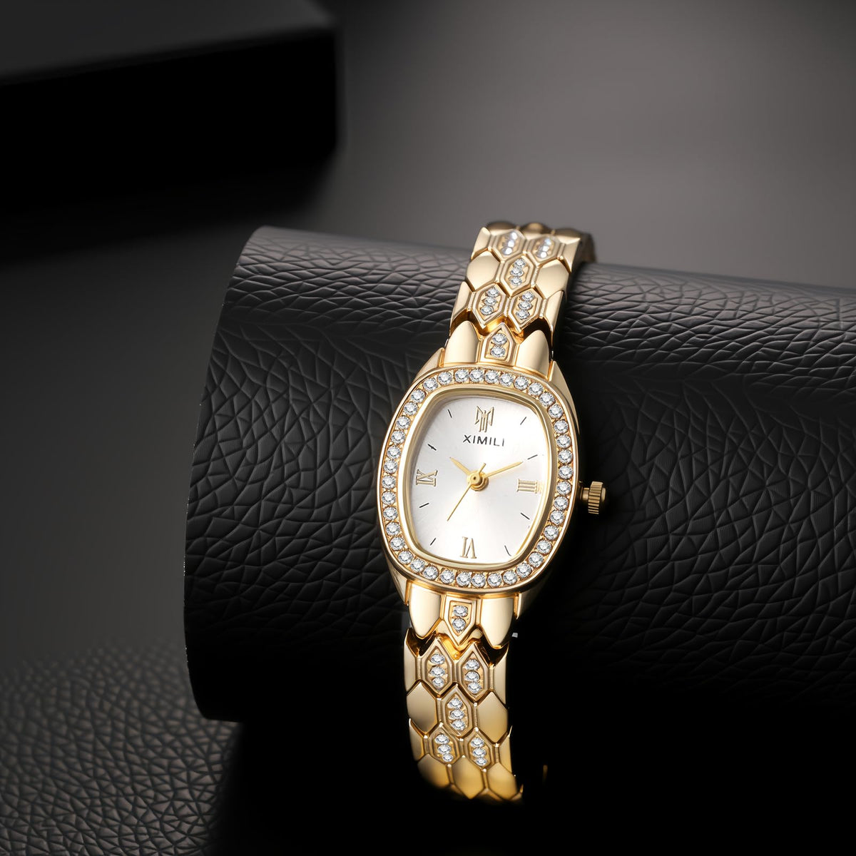 JewelryWe Women Snake Scale Bracelet Watch Removable Link - JewelryWe Official Imagery - 8