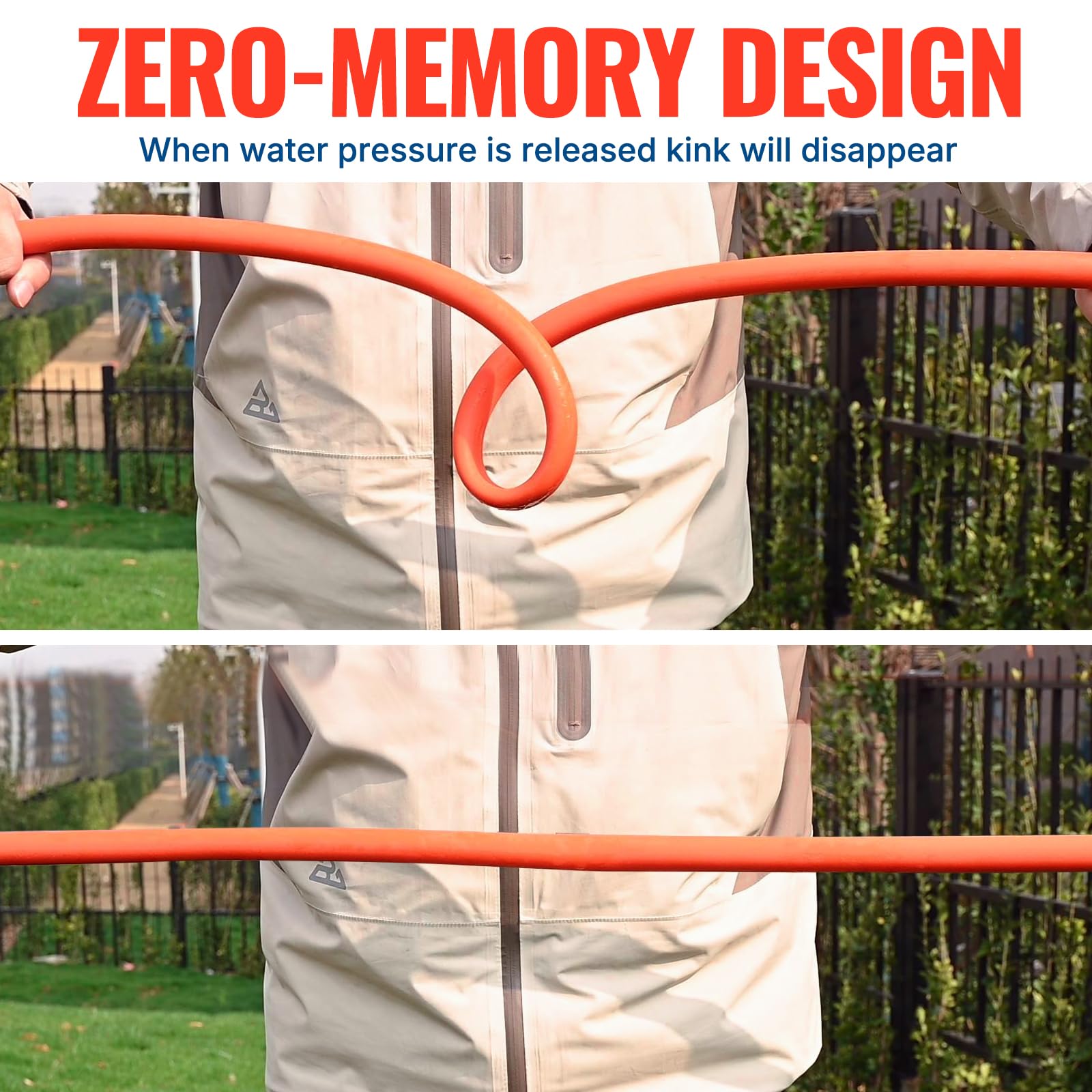 YAMATIC Flexible Garden Hose 5/8"x100ft, 360° Swivel Handle, Burs - YAMATIC Official Product View 5