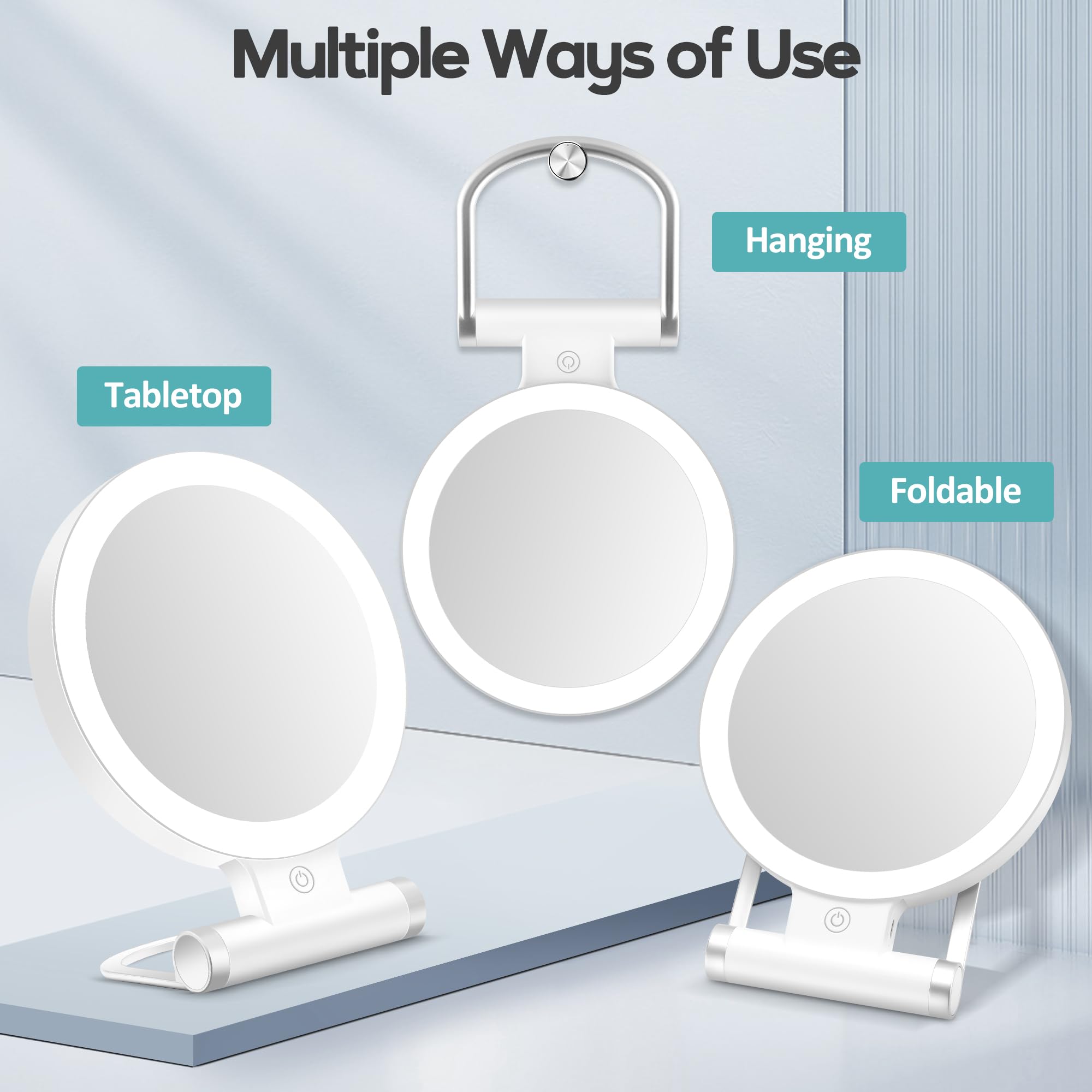 B Beauty Planet Magnifying Mirror with Light 30X, Double-Sided 1X/ 30X Magnifyin - B Beauty Planet Official Product View 7