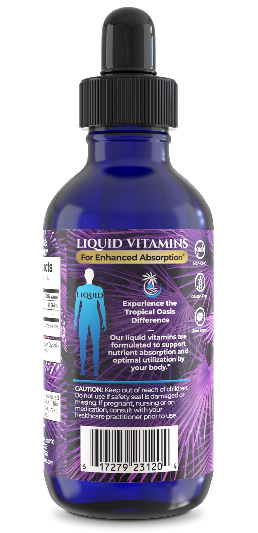 Maximum Strength Liquid Biotin Drops w 12 500 MCG Best - Tropical Oasis Official Imagery - 4