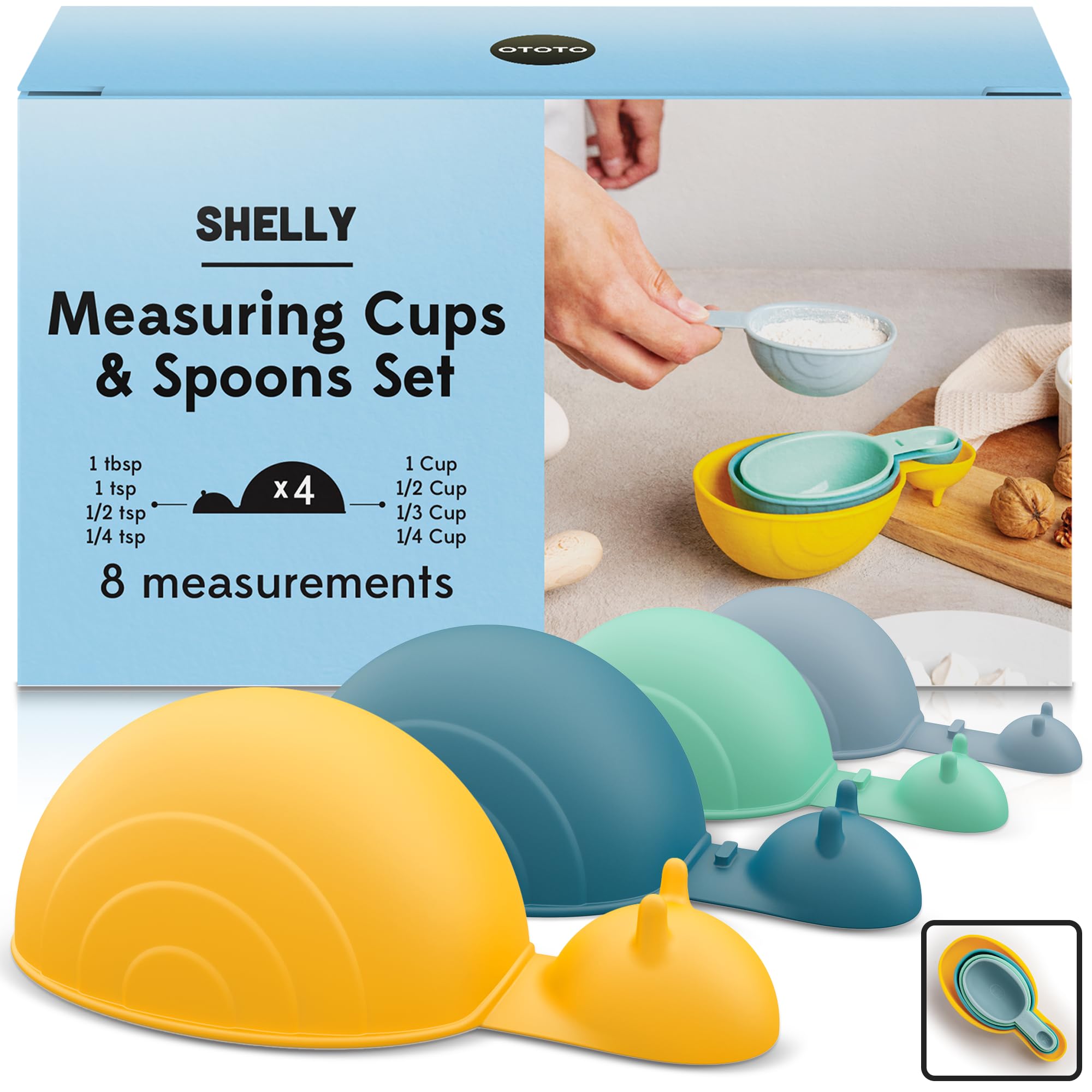 OTOTO Measuring Cups Set - Teaspoons for Dry & Liquid Ingredients, BPA - View 10