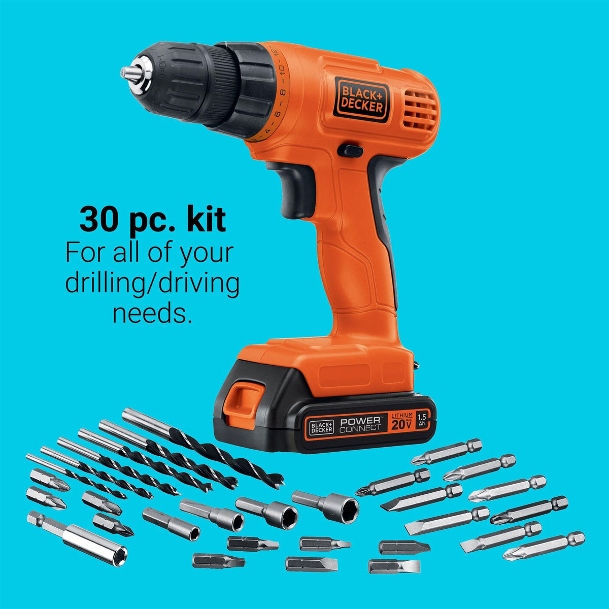 BLACK DECKER 20V MAX POWERCONNECT Power Drill Cordless Drill - Premium Selection Official Imagery - 4