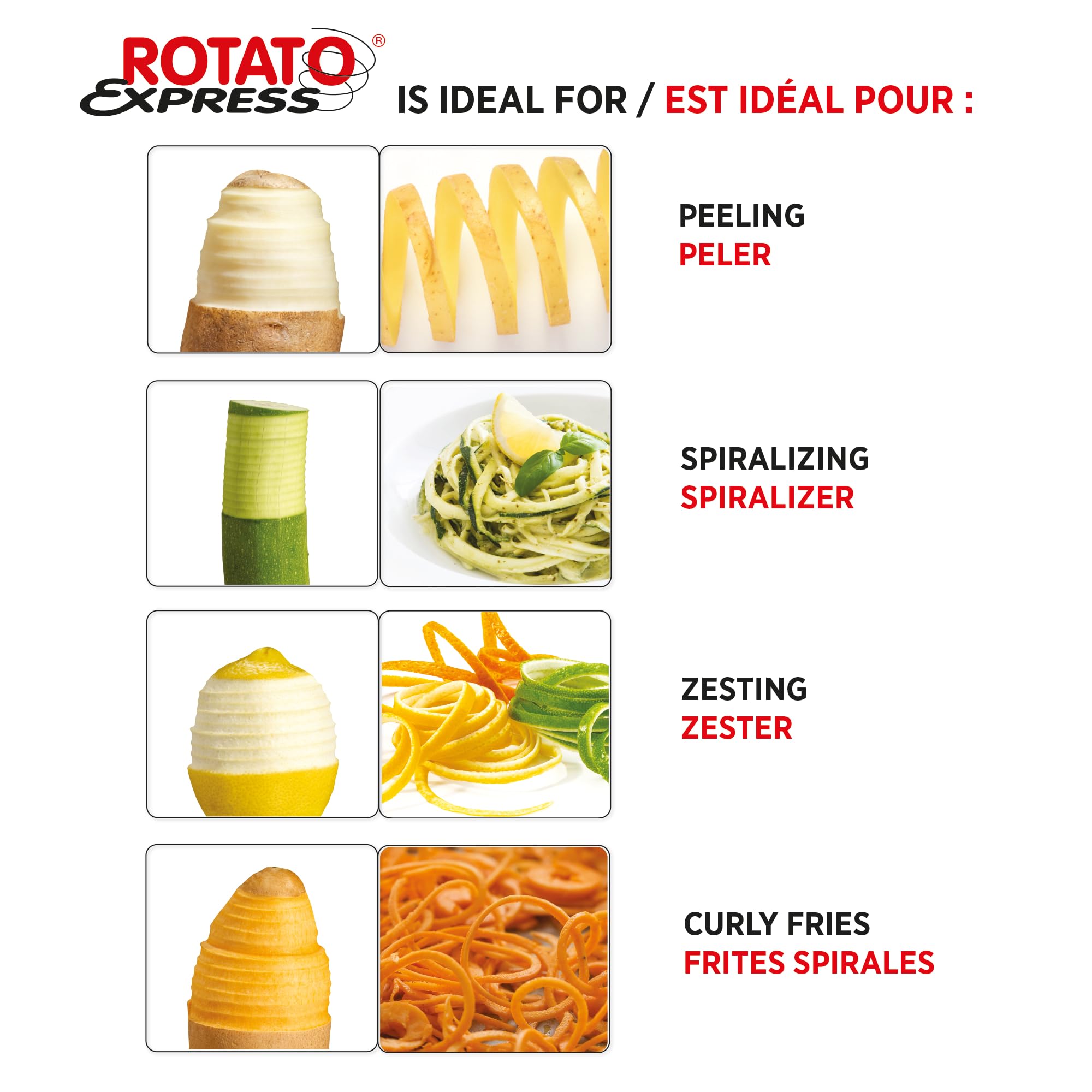 Starfrit Rotato Express Electric Peeler for Potatoes, Fruits & Ve by Starfrit - Angle View 6