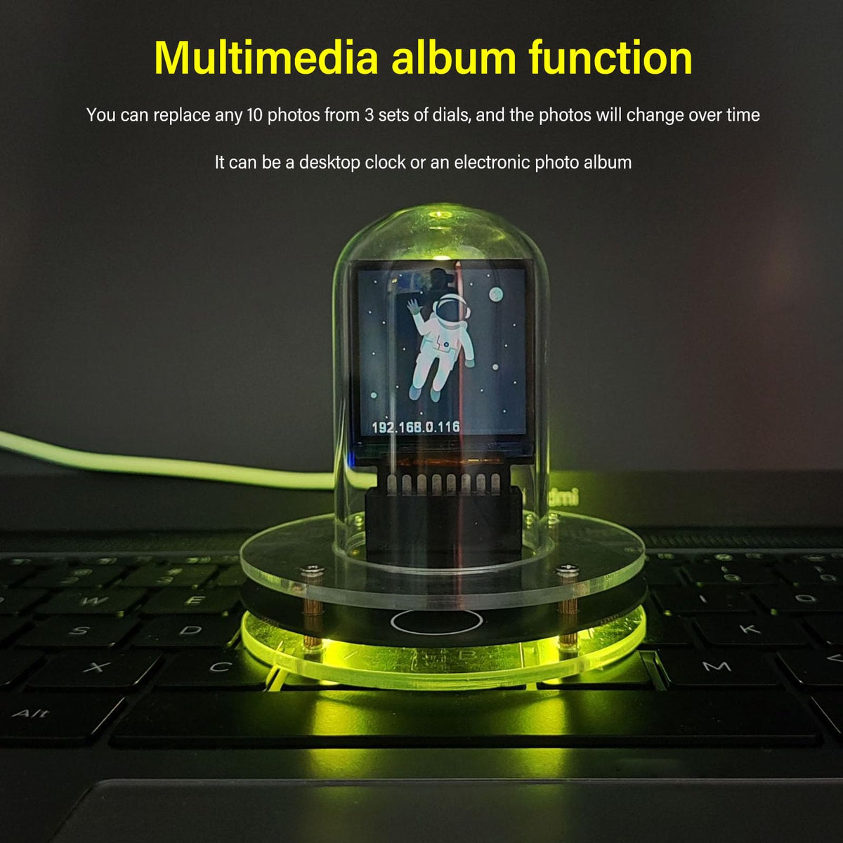 Nixie Tube Clock Simulation Full Color LCD Screen Support - Premium Selection Official Imagery - 7