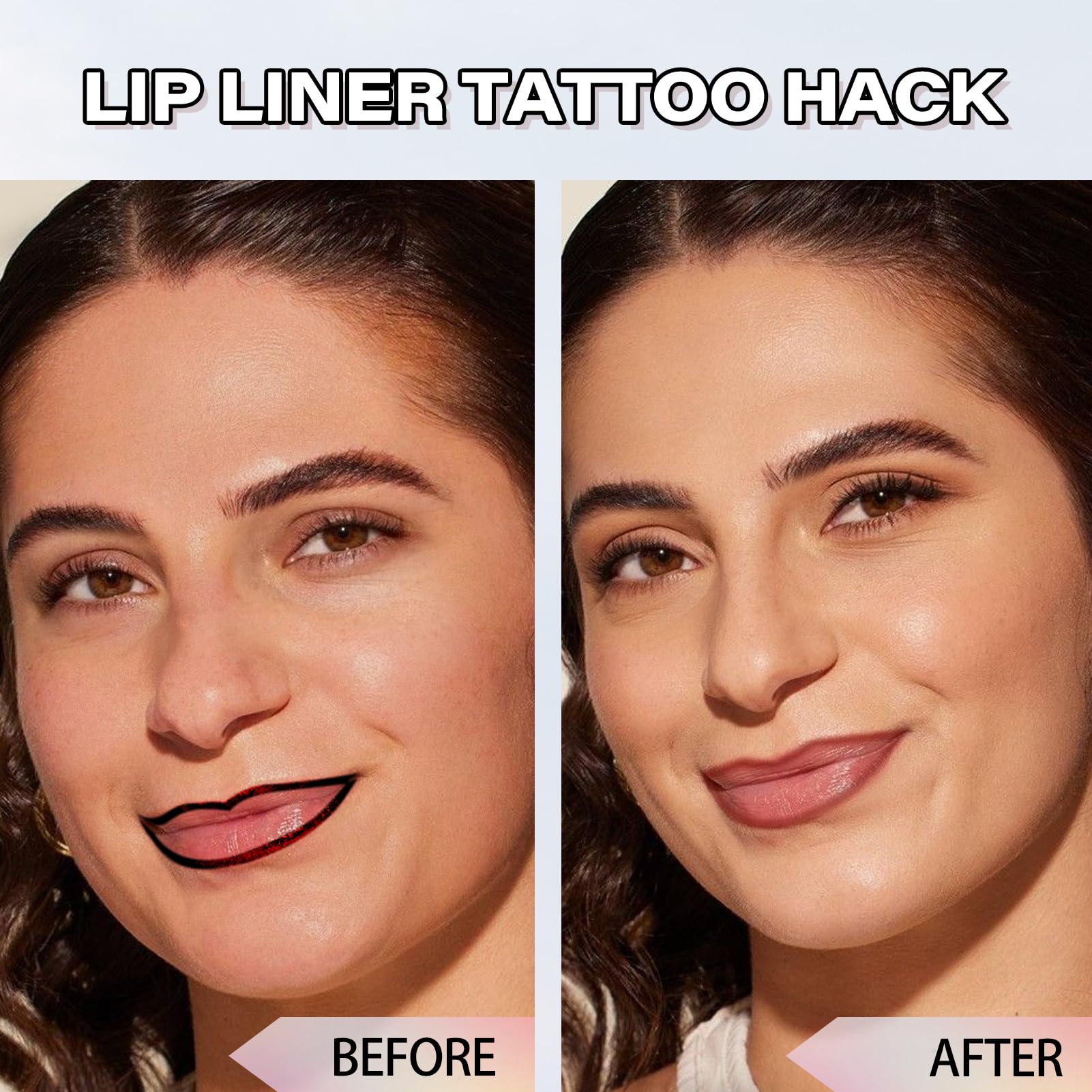 Cilrofelr Peel Off Lip Liner Stain, Long Wear Tattoo Lip Liner with Tw - View 3