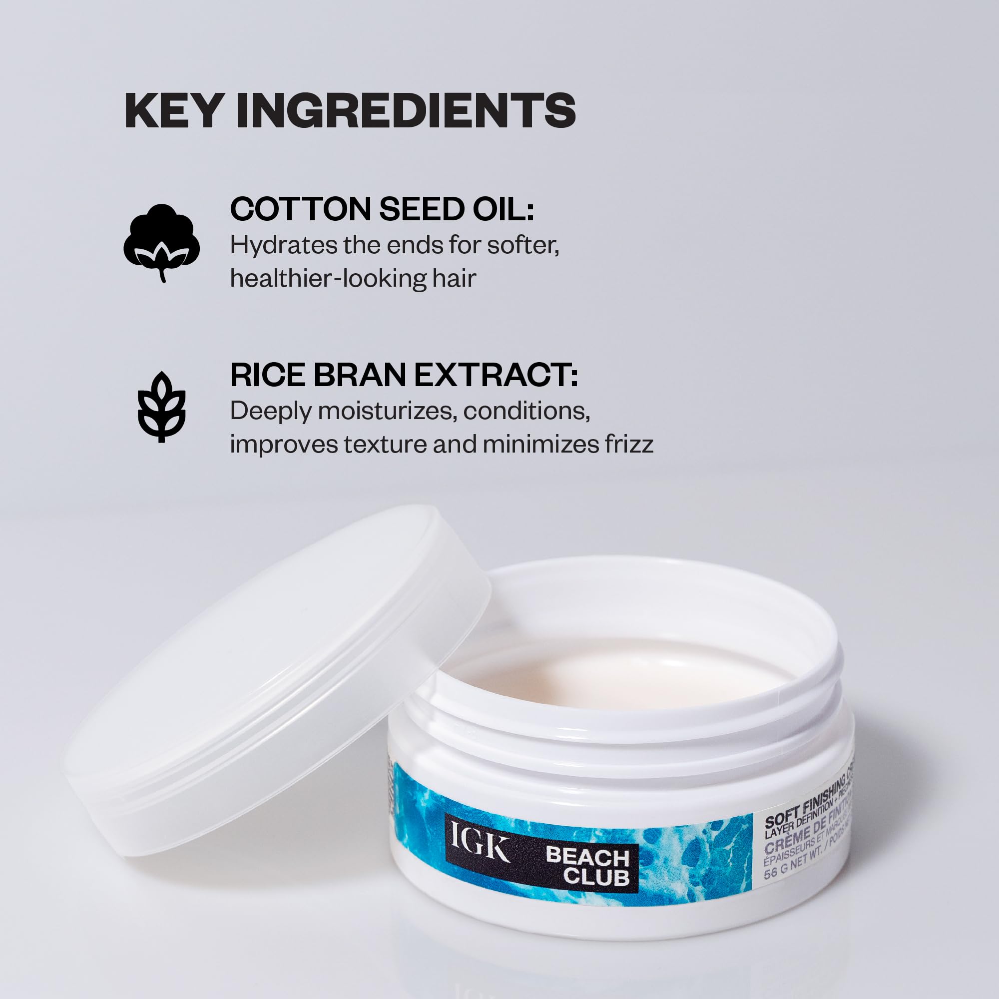 IGK BEACH CLUB Soft Texture Paste | Touchable + Non-Sticky + Hold | Vegan + Cruelty Free | 2 Oz