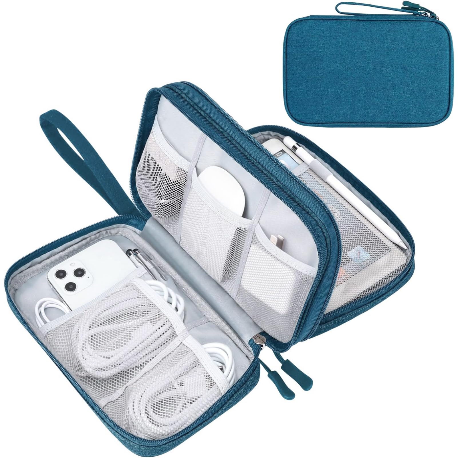 FYY Electronic Organizer, Travel Tech Pouch Bag, Cable Organizer Brown - View 8