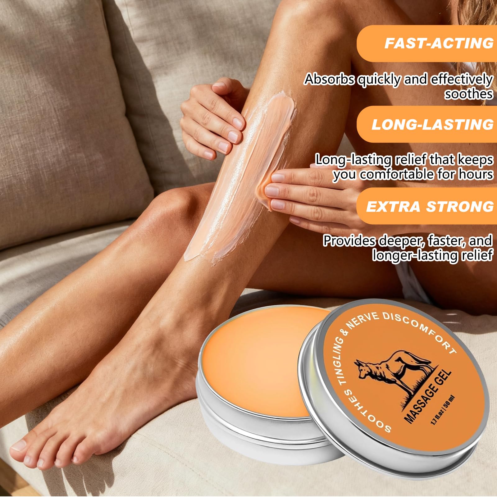 2pcs Relief Balm for Neuropathy, Muscle and Joint Balms, Joint Care Soothing Massage Cream for Hands, Feet, Neck and Shoulders