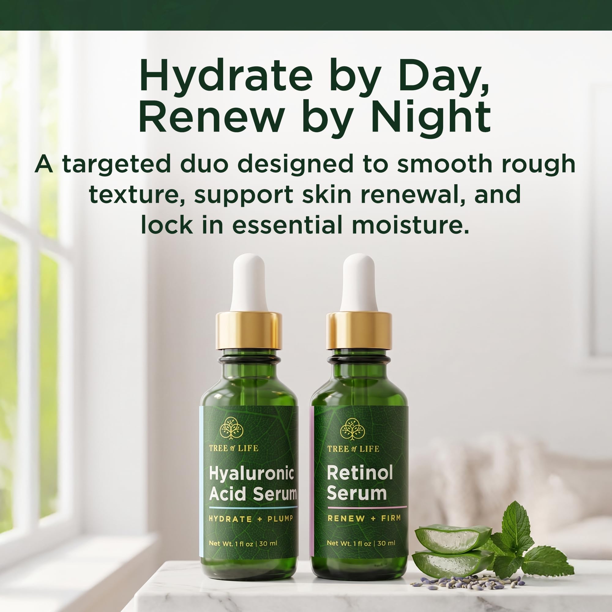 Tree of Life Face Serum Skin Care Set Hyaluronic Acid - Tree of Life Official Imagery - 3