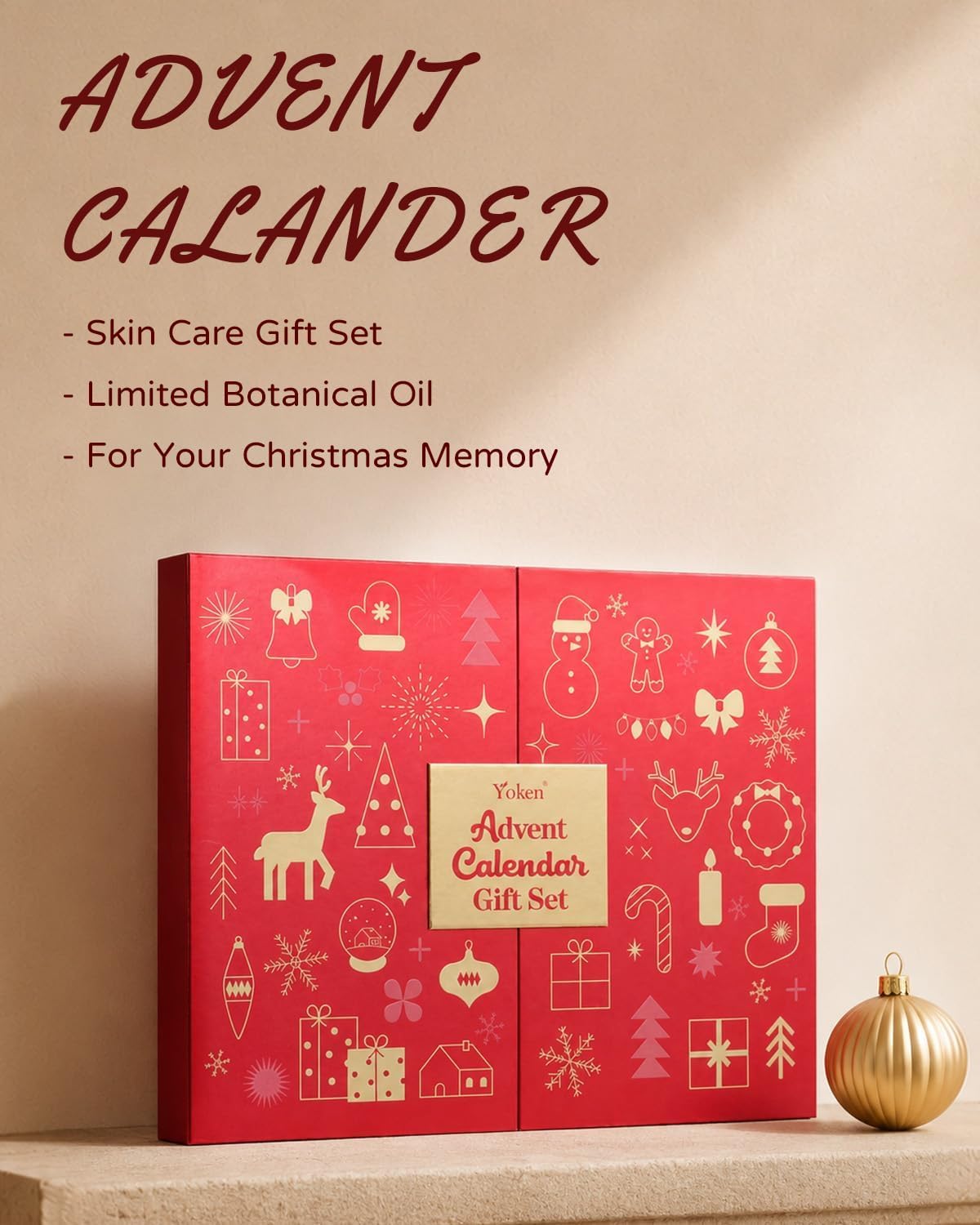 Advent Calendar 2026 24 Days Christmas Beauty Holiday Gift - Yoken Official Imagery - 4